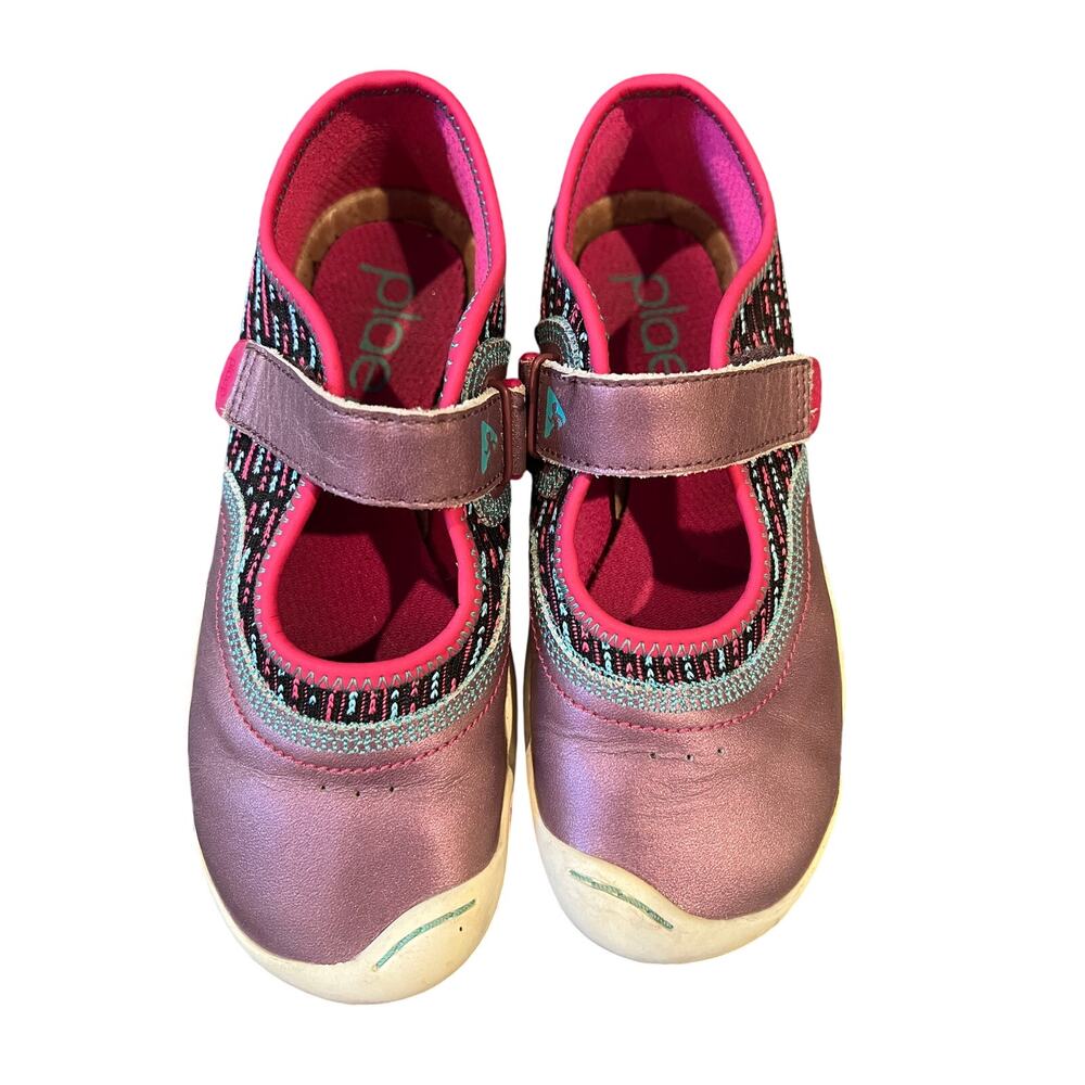 Plae Emme Mary Jane Shoes Pink Brown Size 1.5 Toddler